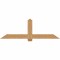 Ekena Millwork Eugene Smooth Timber Gable Bracket, Western Red Cedar, 72"W x 24"H x 1 1/2"D x 5 1/2"F, 8/12 Pitch GBW072X24X0206EUG00SWR - alternate 1